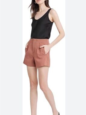 NWT A New Day Midi Shorts Brown High Rise 4” Inseam Stretch Tailored Size 16